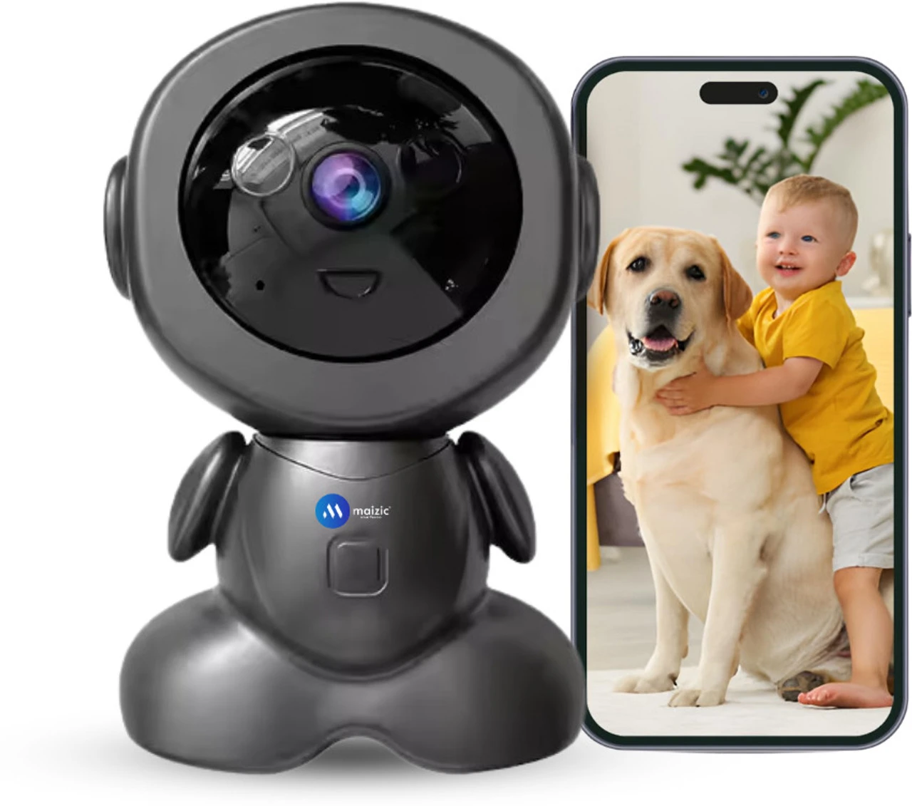 Maizic Smarthome Baby Robot 3MP FHD WiFi Indoor CCTV Camera for Home With AI Human Detection Security Camera  (1 Channel)